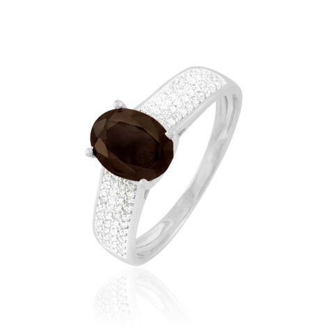 Bague Crista Or Blanc Quartz Et Diamant - Bagues solitaires Femme | Histoire d’Or