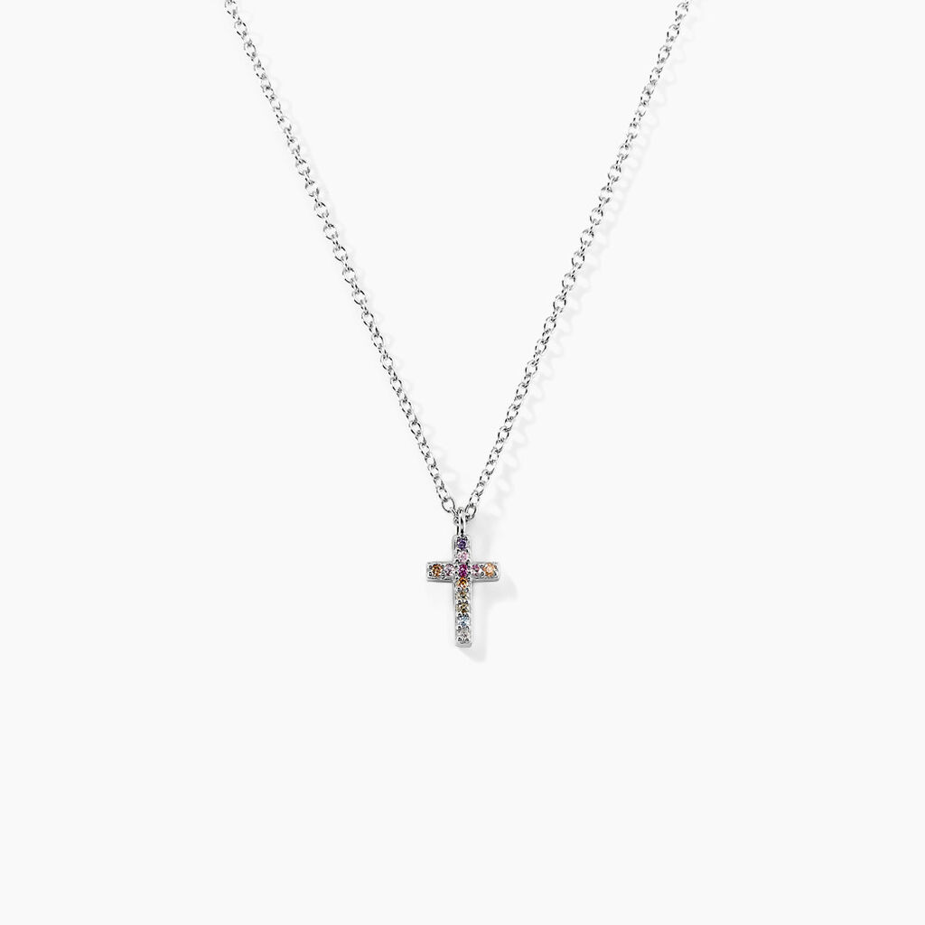 Collier HaÃ¯vy Argent Blanc Oxyde De Zirconium