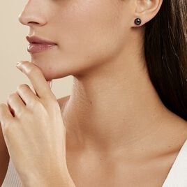 Boucles D'oreilles Puces Micaelle Teintees Or Jaune Perle De Culture - Clous d'oreilles Femme | Histoire d’Or