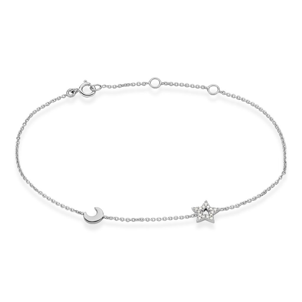 Bracelet Dalie Or Blanc Diamant - Bracelets Femme | Histoire d’Or