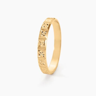 Alliance Marya Carree Diamantee Ruban Plat Or Jaune