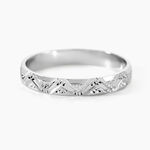 Alliance Clotilde Ruban Plat Or Blanc - Alliances Unisex | Histoire d&rsquo;Or