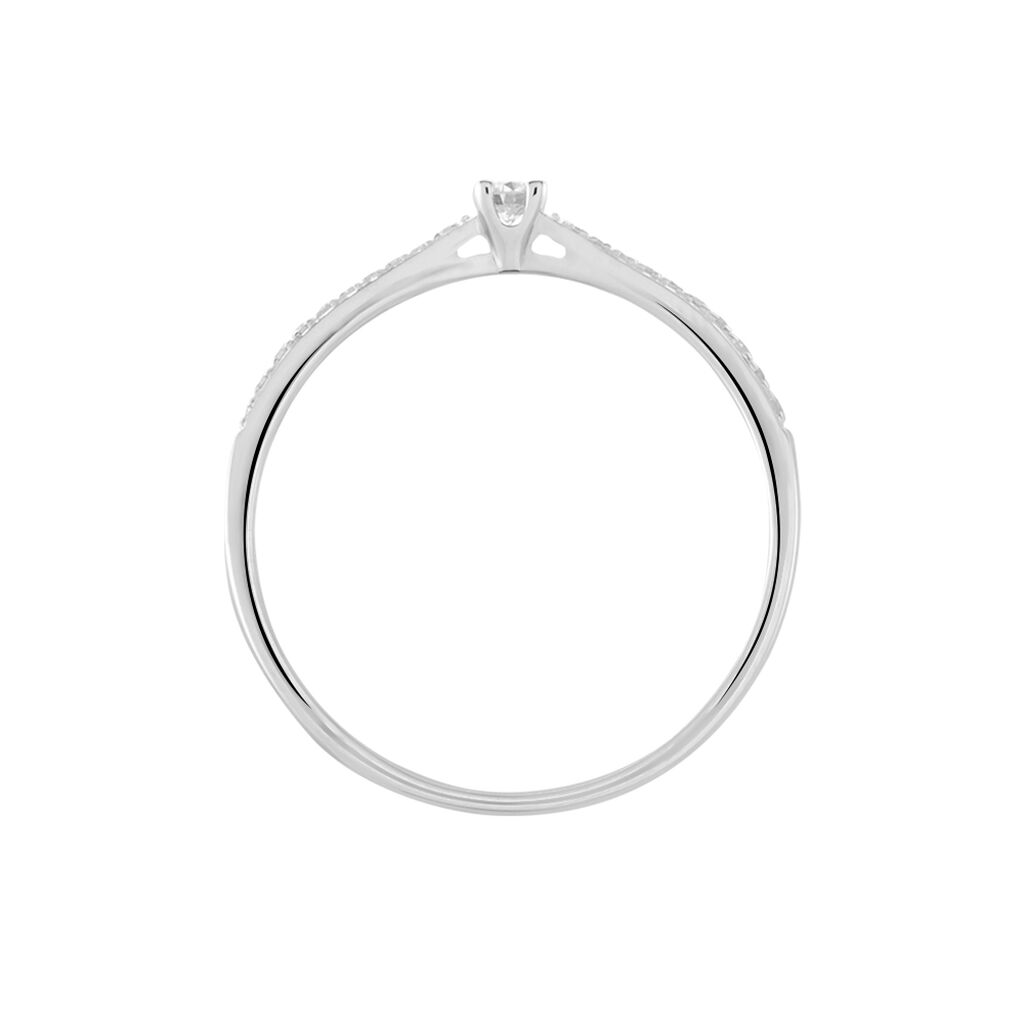 Bague Solitaire Hemera Or Blanc Diamant - Bagues solitaires Femme | Histoire d&rsquo;Or