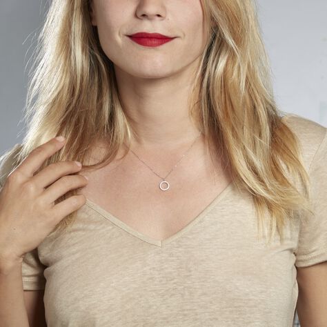 Collier Francesca Argent Blanc Oxyde De Zirconium - Colliers fantaisie Femme | Histoire d’Or