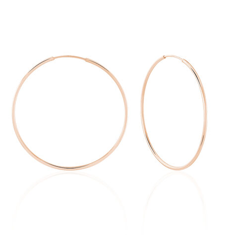 Cr&eacute;oles Argent Rose Olympia - Boucles d'oreilles cr&eacute;oles Femme | Histoire d&rsquo;Or