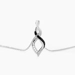 Collier Claudia Argent Blanc Oxyde De Zirconium - Colliers fantaisie Femme | Histoire d&rsquo;Or