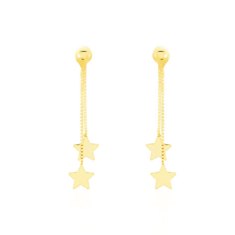 Boucles D'oreilles Pendantes Alphonsine Etoile Or Jaune - Boucles d'oreilles pendantes Femme | Histoire d’Or