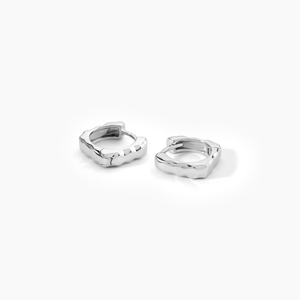 Cr&eacute;oles Echo Argent Blanc - Boucles d'oreilles cr&eacute;oles Homme | Histoire d&rsquo;Or