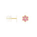 Boucles D'oreilles Puces Or Jaune Talia Email - Clous d'oreilles Enfant | Histoire d’Or