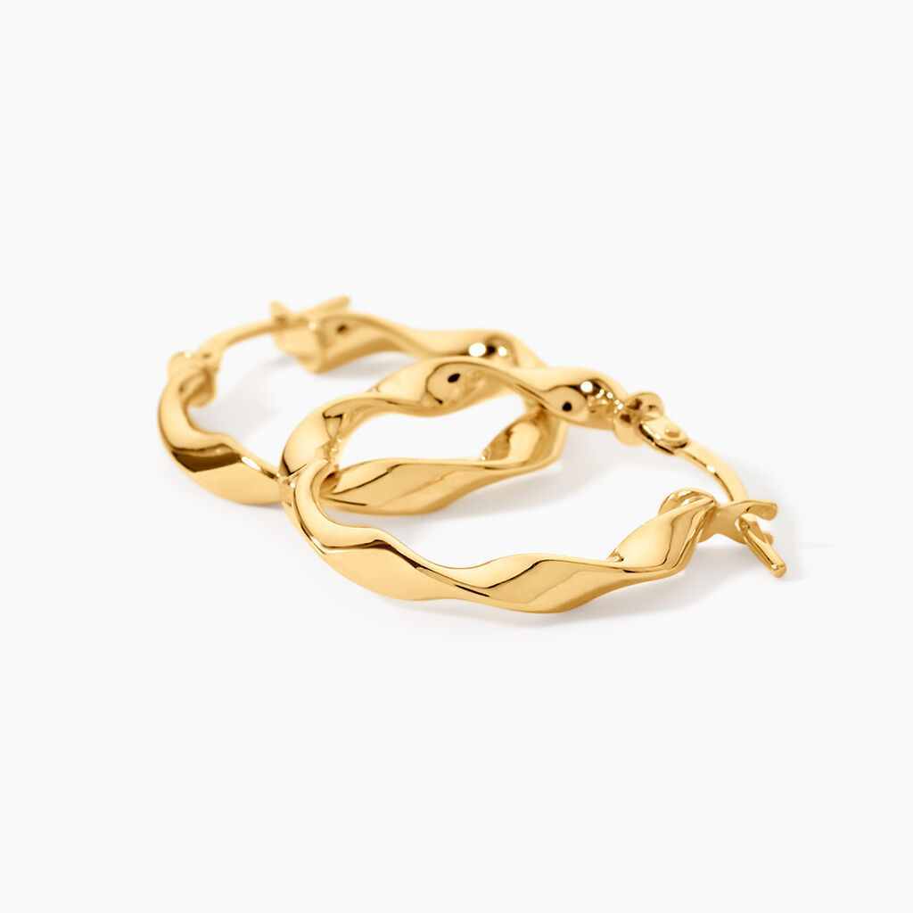 Cr&eacute;oles Falbala Or Jaune - Boucles d'oreilles cr&eacute;oles Femme | Histoire d&rsquo;Or
