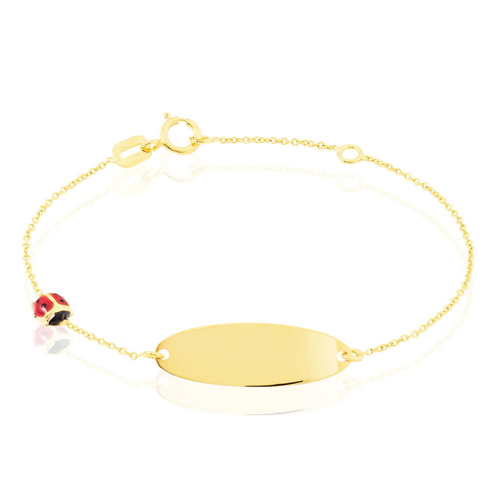 Bracelet Identité Holden Coccinelle Or Jaune - Bracelets Communion Enfant | Histoire d’Or