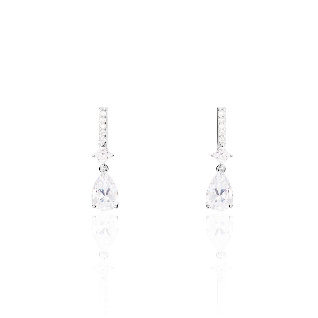 Boucles D'oreilles Pendantes Eowyn Argent Blanc Oxyde De Zirconium - Boucles d'oreilles fantaisie Femme | Histoire d’Or