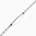 Bracelet M&eacute;tal Acier Blanc - Bijoux sans pierre Homme | Histoire d&rsquo;Or