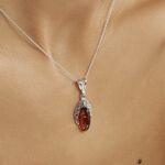 Collier Argent Blanc Enya Ambre - Colliers fantaisie Femme | Histoire d&rsquo;Or