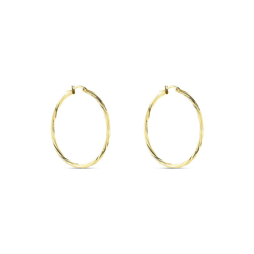 Créoles Youri Or Jaune - Boucles d'oreilles créoles Femme | Histoire d’Or