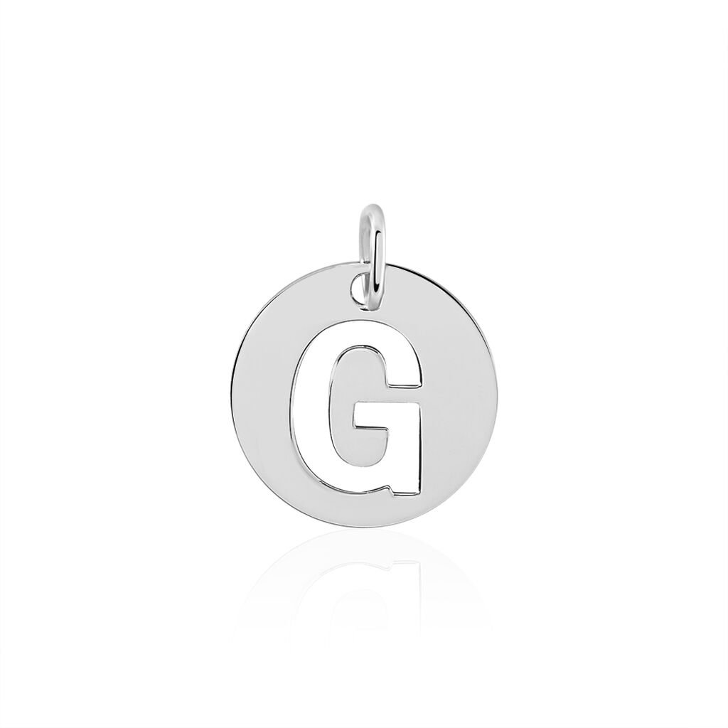 Pendentif Elio G Argent Blanc - Pendentifs Famille | Histoire d&rsquo;Or