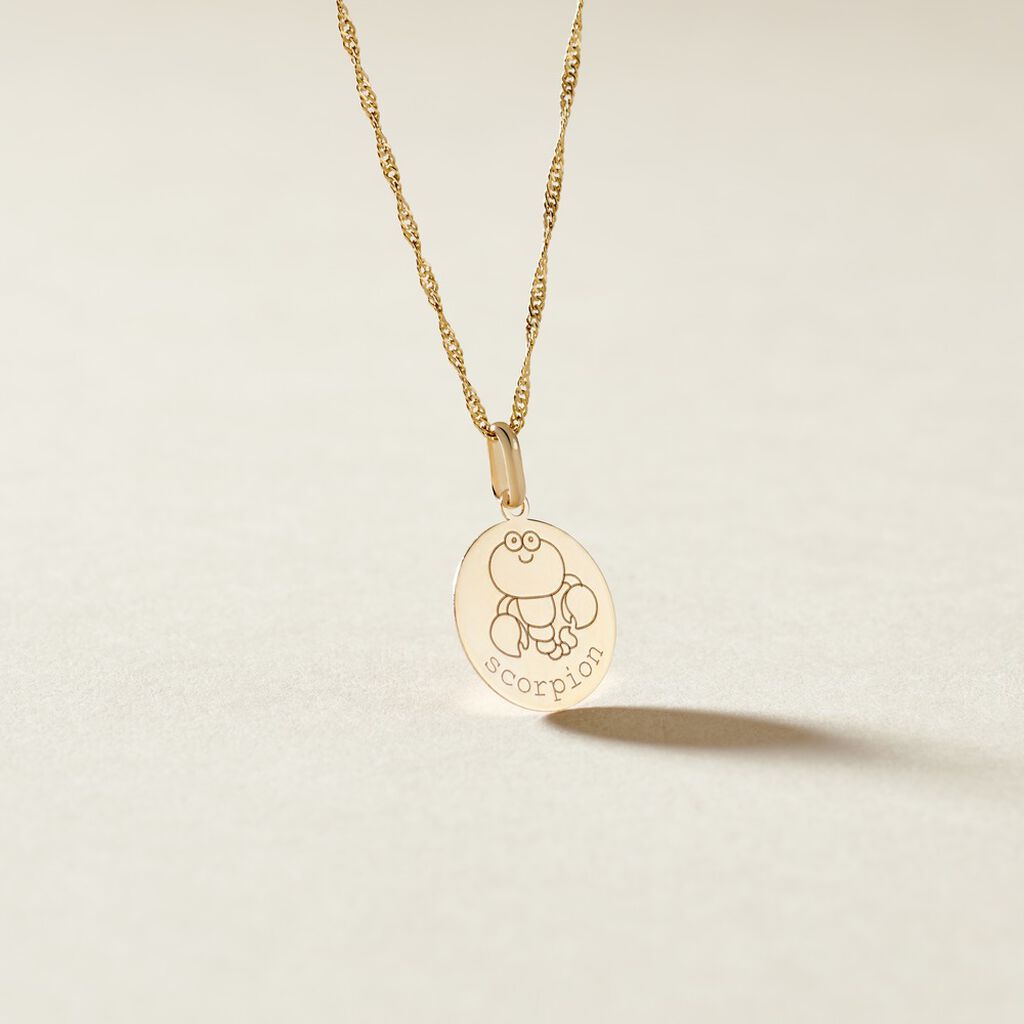 Pendentif Jannila Zodiaque Or Jaune - Cadeaux de naissance Enfant | Histoire d’Or