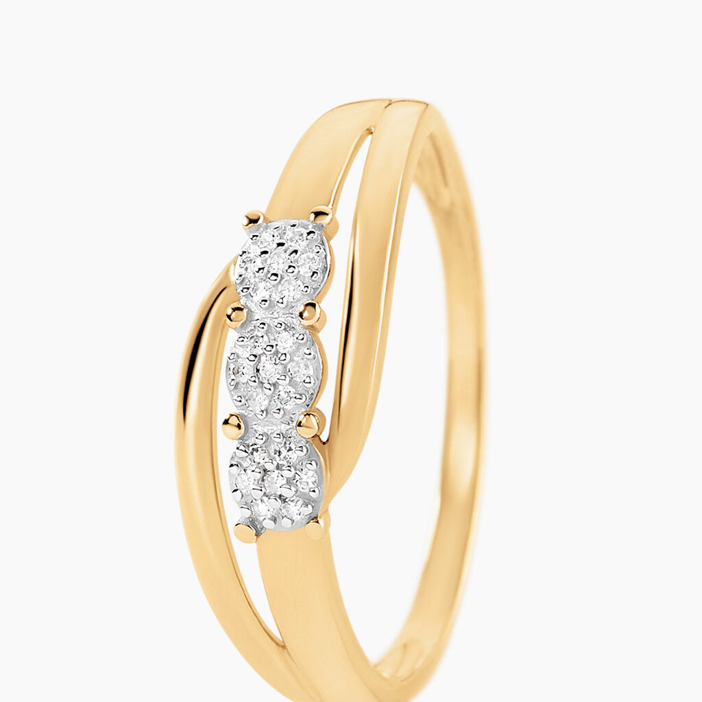 Bague Nolan Or Jaune Diamant - Bagues avec pierre Femme | Histoire d’Or