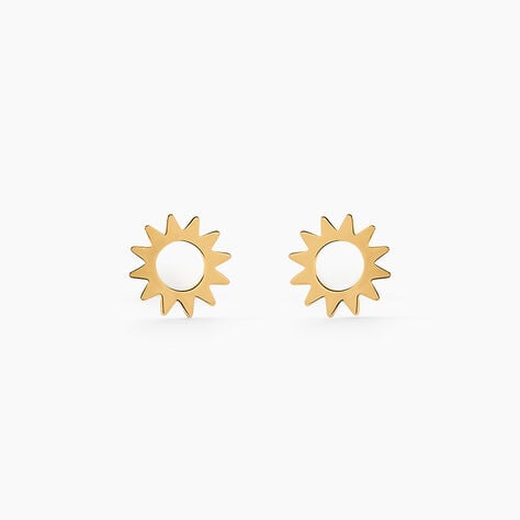 Boucles D'oreilles Puces Sunlight Or Jaune - Clous d'oreilles Famille | Histoire d&rsquo;Or