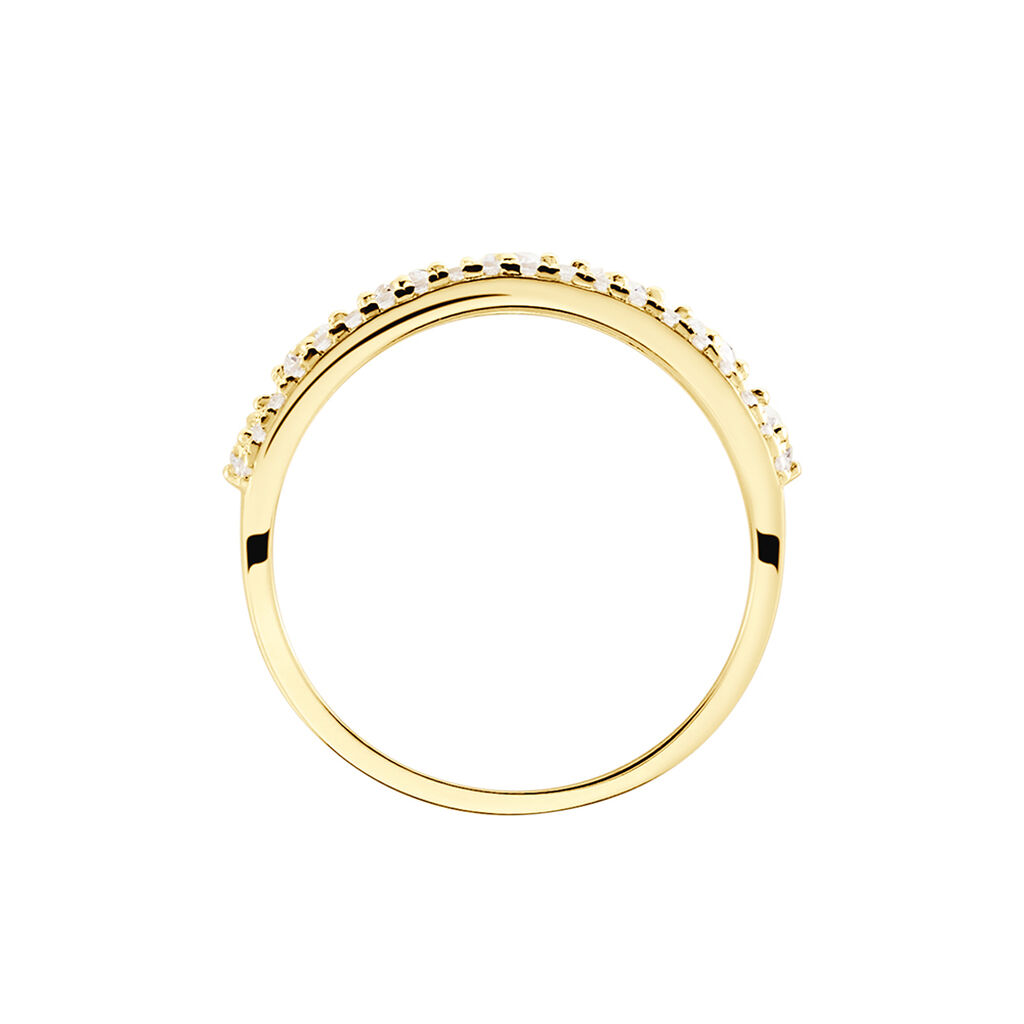 Bague The Crown Or Jaune Oxyde De Zirconium - Bagues avec pierre Femme | Histoire d’Or