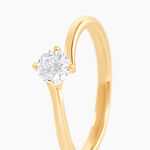 Bague Mehetabel Or Jaune Diamant Synth&eacute;tique - Bagues solitaires Femme | Histoire d&rsquo;Or