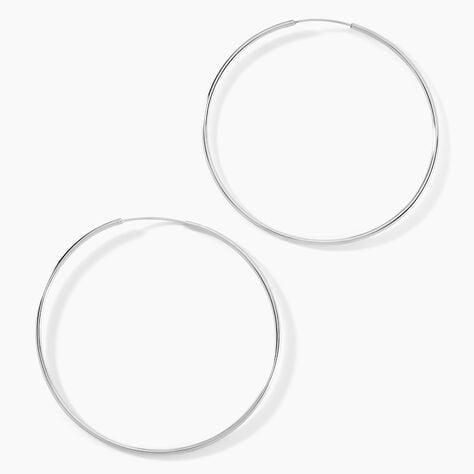 Cr&eacute;oles Argent Blanc Olympia - Boucles d'oreilles cr&eacute;oles Femme | Histoire d&rsquo;Or