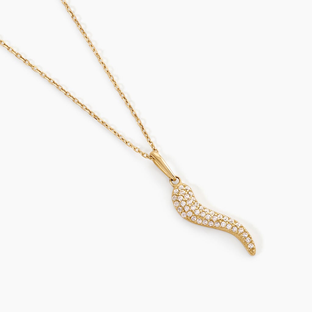 Pendentif Edmondine Or Jaune Oxyde De Zirconium - Pendentifs Femme | Histoire d&rsquo;Or