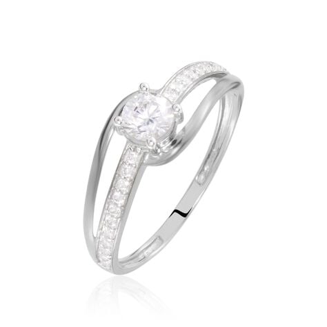 Bague Armelle Or Blanc Oxyde - Bagues solitaires Femme | Histoire d&rsquo;Or