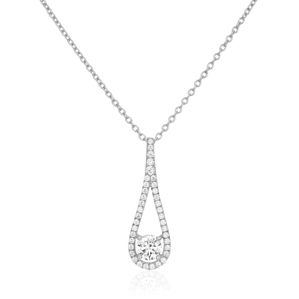 Collier Antonietta Argent Blanc Oxyde De Zirconium - Colliers fantaisie Femme | Histoire d’Or