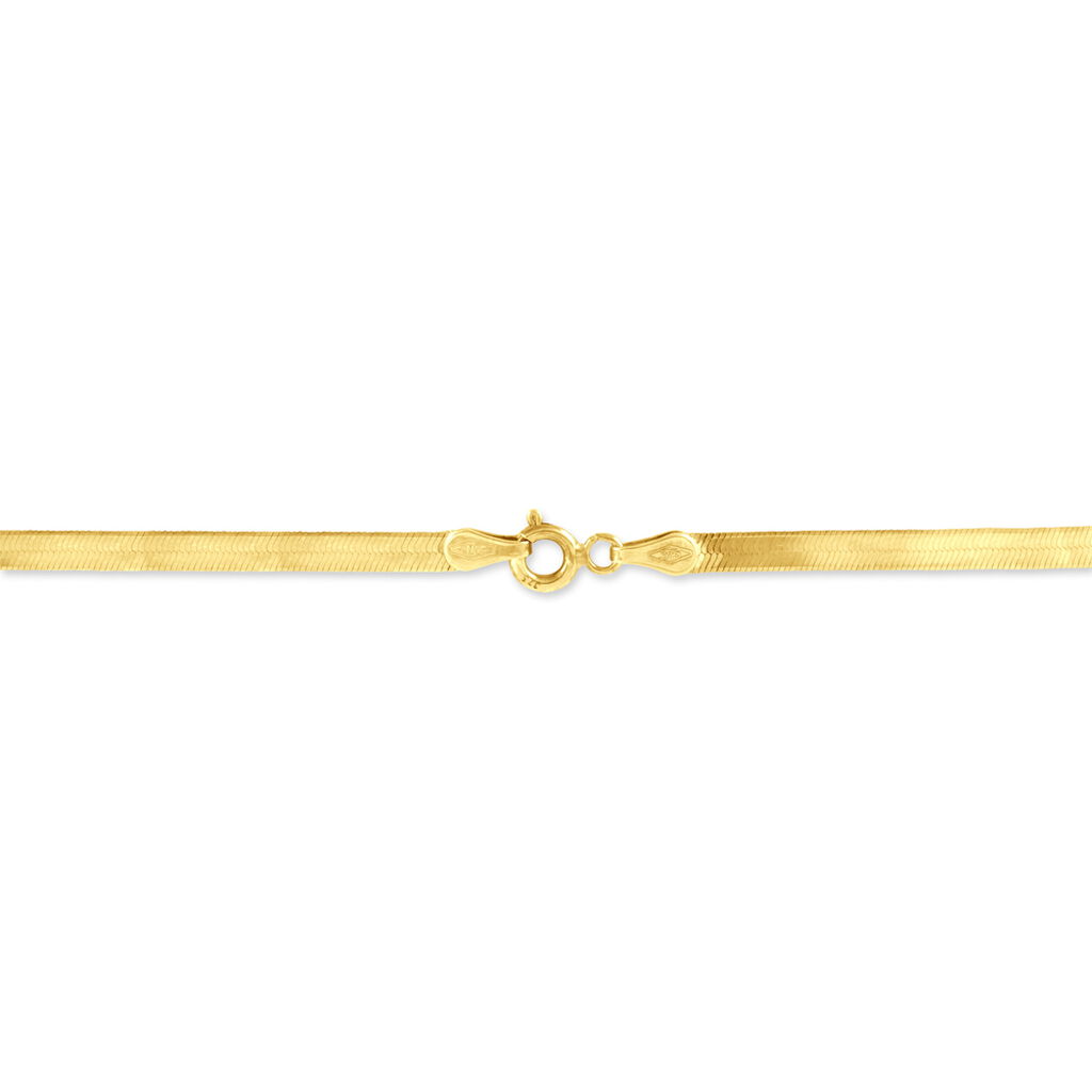 Bracelet Ivria Maille Heringbone Or Jaune - Bracelets cha&icirc;ne Femme | Histoire d&rsquo;Or