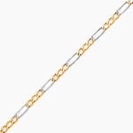 Bracelet Or Bicolore Maille Altern&eacute;e 1/3 - Bracelets cha&icirc;ne Femme | Histoire d&rsquo;Or