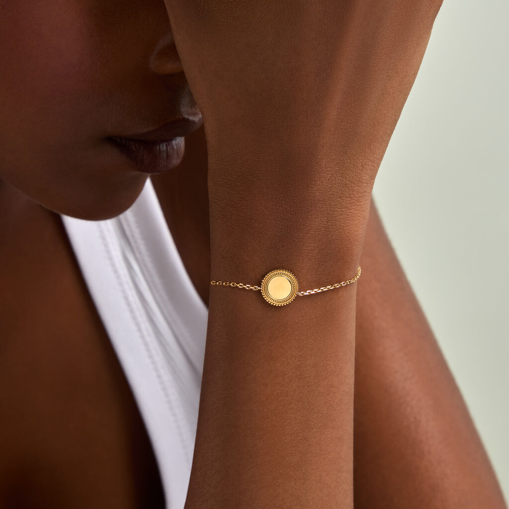 Bracelet Fazia Argent Dor&eacute; A L'Or 750/1000 - Bijoux sans pierre Femme | Histoire d&rsquo;Or