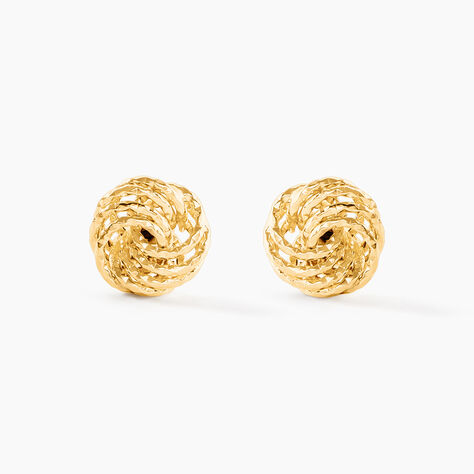 Boucles D'Oreilles Puces Sushil Or Jaune - Clous d'oreilles Femme | Histoire d&rsquo;Or