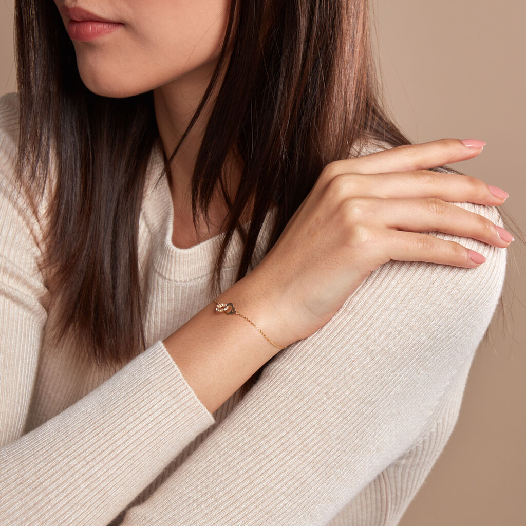 Bracelet Foma Or Jaune Oxyde De Zirconium - Bracelets Femme | Histoire d’Or