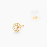 Boucles D'oreilles Puces Eleanor Fleur Or Jaune Oxyde De Zirconium - Clous d'oreilles Famille | Histoire d&rsquo;Or