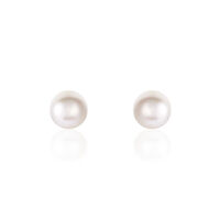 Boucles D'oreilles Puces Ursulina Or Jaune Perle De Culture