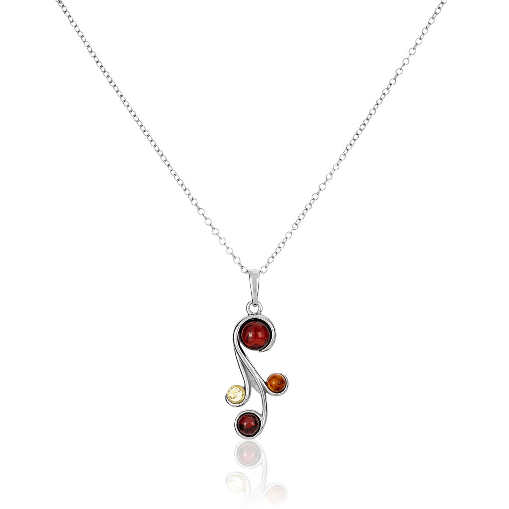 Collier Alexa Argent Blanc Ambre - Colliers fantaisie Femme | Histoire d’Or