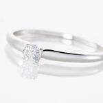 Bague Solitaire Flora Or Blanc Diamant - Bagues solitaires Femme | Histoire d&rsquo;Or