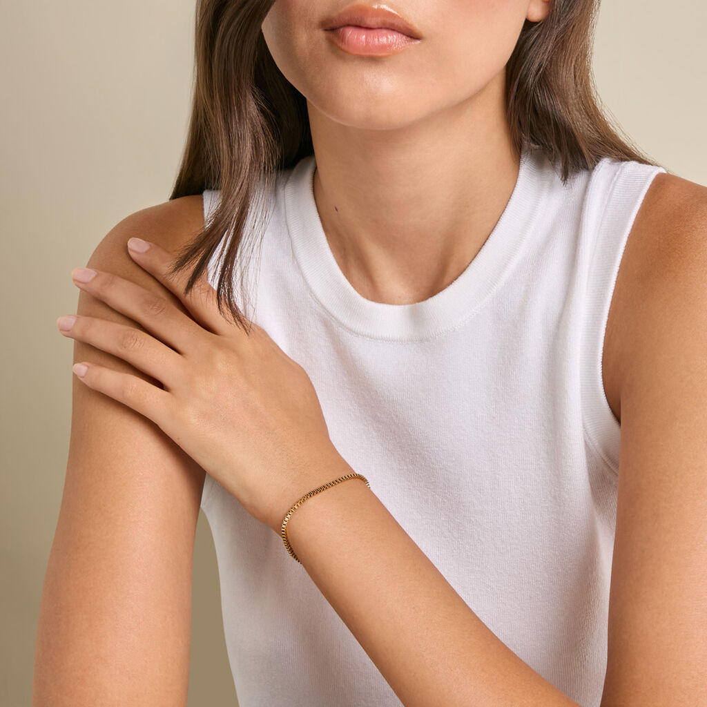 Bracelet Coraly Acier Jaune - Bracelets fantaisie Femme | Histoire d&rsquo;Or