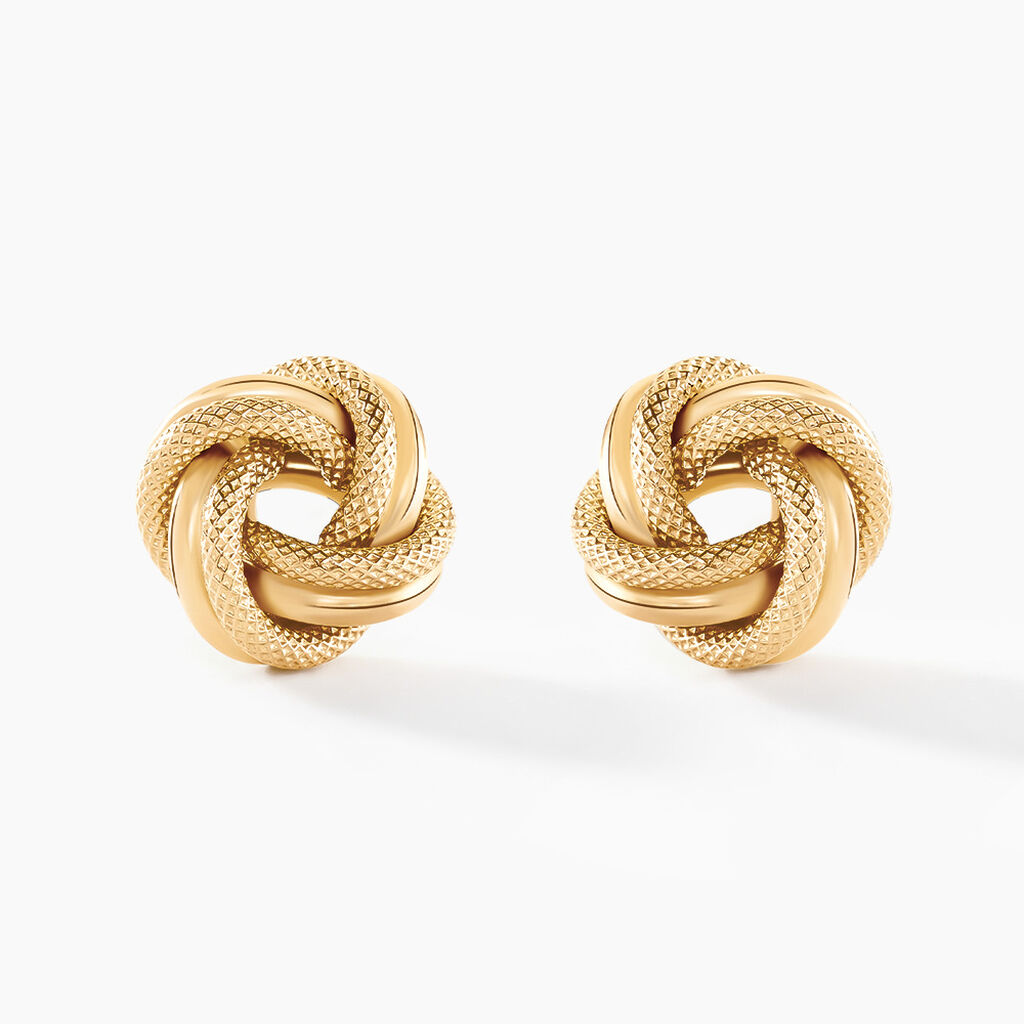 Boucles D'oreilles Puces Grover Or Jaune - Clous d'oreilles Femme | Histoire d&rsquo;Or