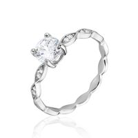 Bague Argent Blanc Kurt Oxyde De Zirconium