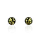 Boucles D'oreilles Puces Argent Blanc Acacia Ambre - Boucles d'oreilles fantaisie Femme | Histoire d&rsquo;Or