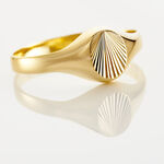 Chevaliere Solarium Or Jaune Ovale Soleil - Chevali&egrave;res Famille | Histoire d&rsquo;Or