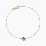 Bracelet Goutte Or Jaune Am&eacute;thyste - Bracelets Femme | Histoire d&rsquo;Or