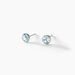 Boucles D'oreilles Puces Edy Serti Clos Or Blanc Topaze - Clous d'oreilles Femme | Histoire d’Or