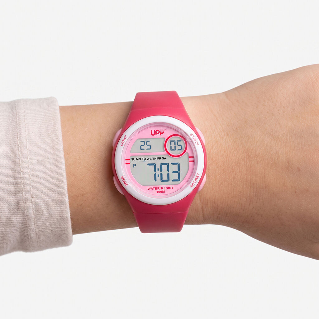 Montre Upp Digi Loop Rose - Id&eacute;es cadeaux Enfant | Histoire d&rsquo;Or