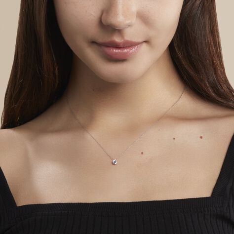 Collier Nazha Or Blanc Oxyde De Zirconium - Colliers Femme | Histoire d’Or