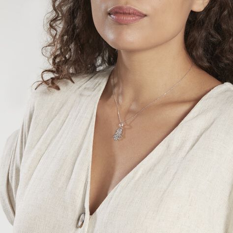 Pendentif Luce-marie Argent Blanc - Pendentifs Main de Fatma Femme | Histoire d’Or