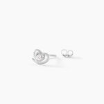 Boucles D'oreilles Puces Alou Argent Blanc Oxyde De Zirconium - Boucles d'oreilles fantaisie Femme | Histoire d&rsquo;Or