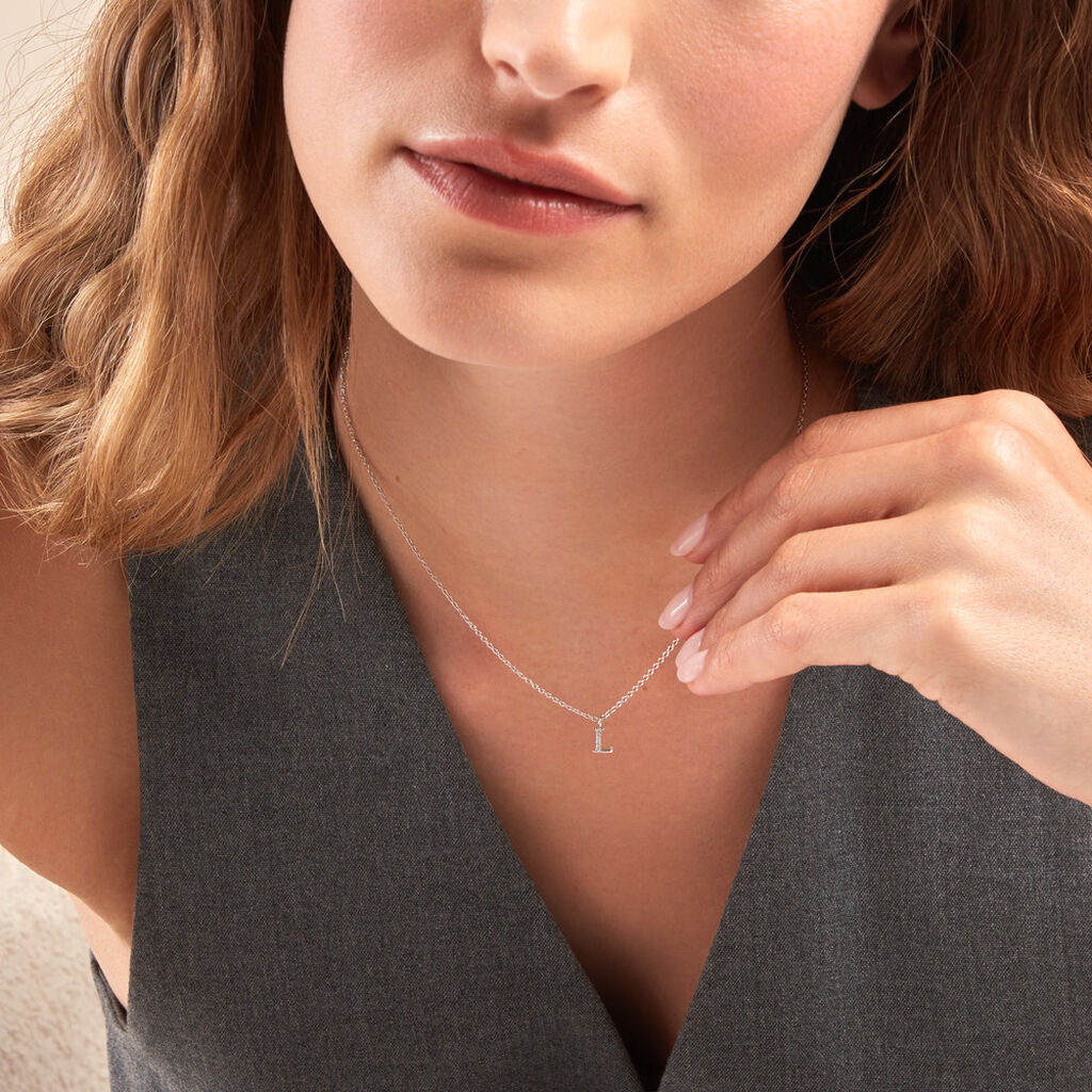 Collier Neruda Argent Blanc Oxyde De Zirconium - Colliers fantaisie Femme | Histoire d’Or
